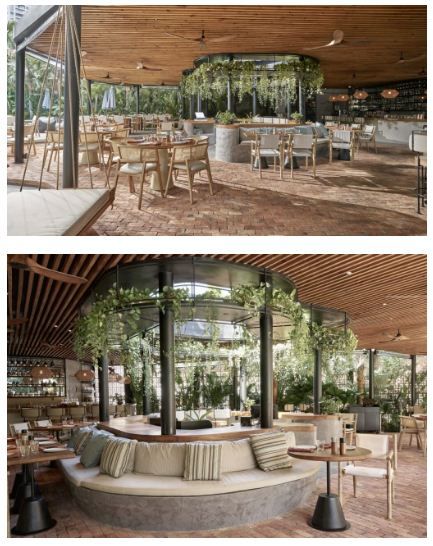 Serene Cafe Design Merges Indoor-Outdoor Elegance with Cozy Communal Spaces