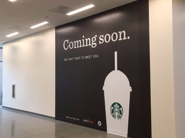 Modern Minimalist Wall Mural Sparks Anticipation for Upcoming Cafe