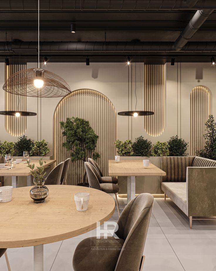 Contemporary Cafe Design: A Warm and Inviting Space with Elegant Functionality