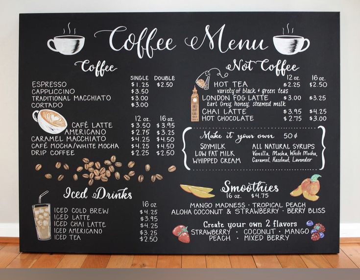 Charming Cafe Design Featuring a Cozy Chalkboard Menu and Inviting Atmosphere