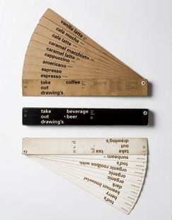 Creative Cafe Menu Design: Fan Blade Format Blends Functionality with Artistic Aesthetics