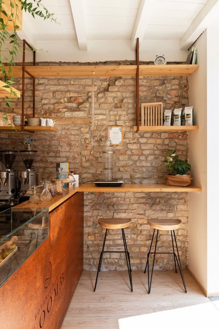 Inviting Cafe Design Blends Rustic Charm with Modern Minimalism and Natural Elements