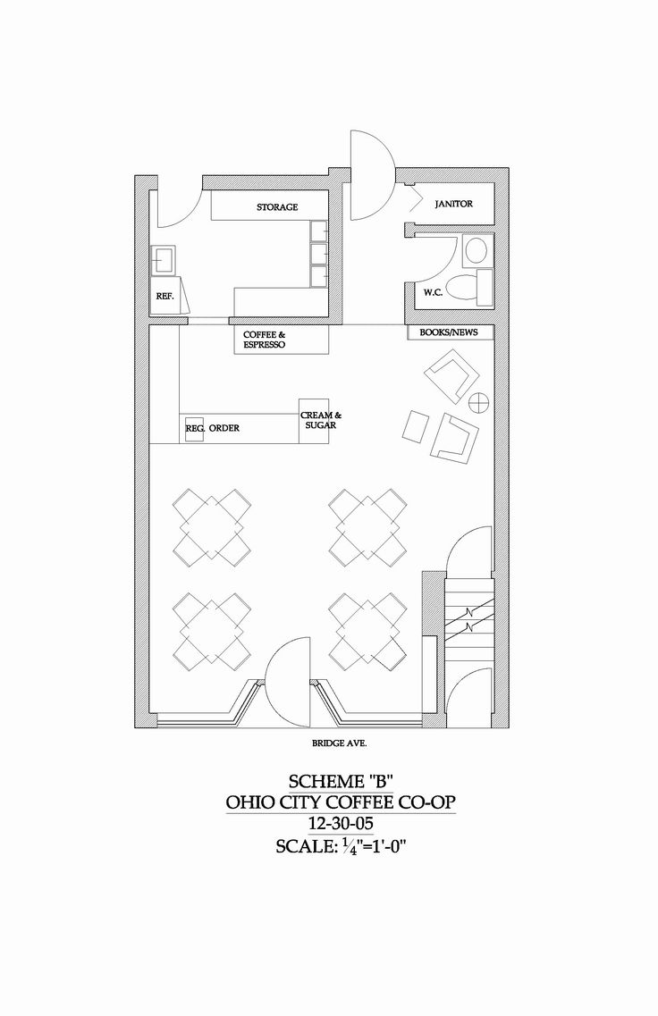 Optimized Cafe Design: Functional Layout Balancing Efficiency and Comfort