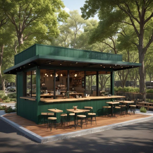 Charming Open-Air Cafe Design Harmonizes Nature with Modern Comfort