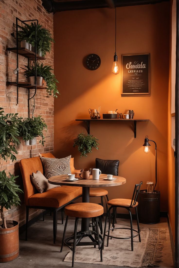 Cozy Cafe Design: A Harmonious Blend of Rustic Charm and Modern Comfort