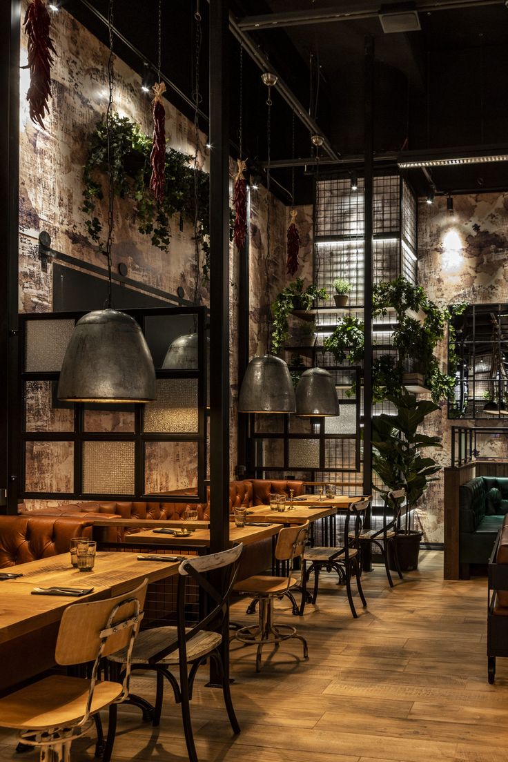 Inviting Cafe Design Blends Industrial and Rustic Elements for a Cozy Ambiance