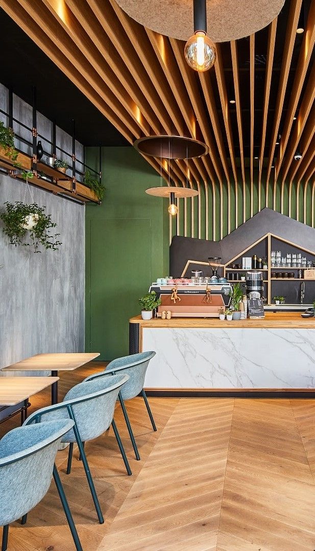 Modern Cafe Design: A Harmonious Blend of Textures, Colors, and Comfort