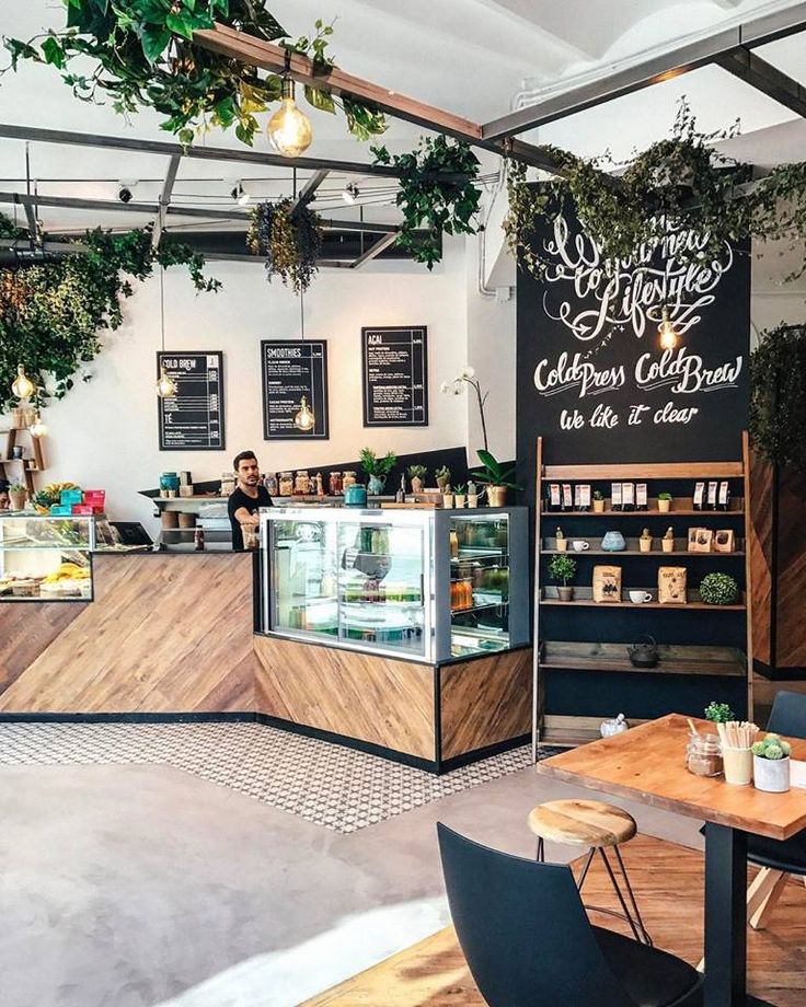 Charming Cafe Design: Modern Aesthetics Blended with Natural Elements and Rustic Accents