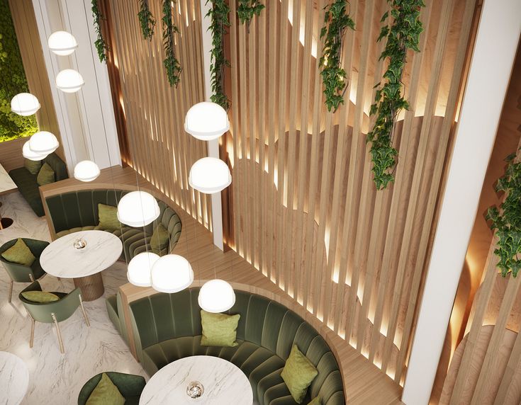 Modern Cafe Design: Harmonious Blend of Nature and Elegance