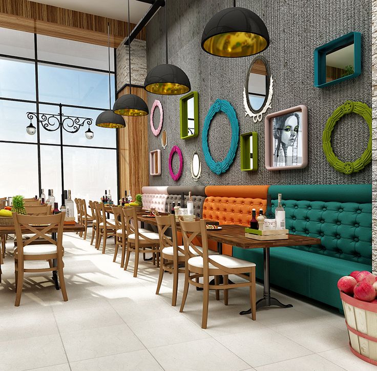 Vibrant Cafe Design: A Bright and Inviting Atmosphere for Social Gatherings