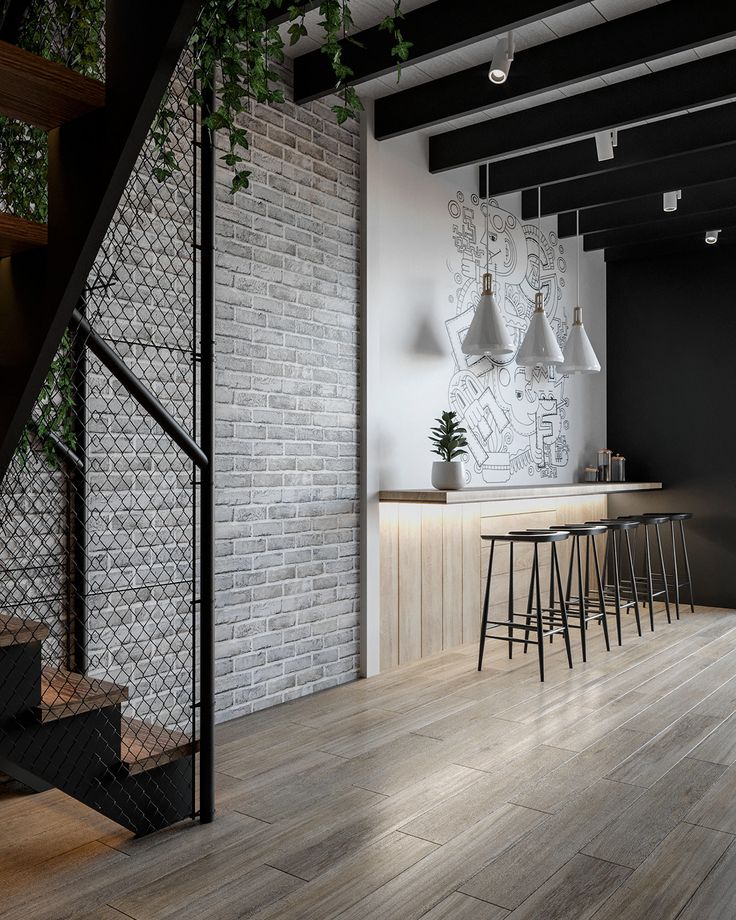 Chic Cafe Design Merges Industrial and Modern Aesthetics with Warmth and Greenery