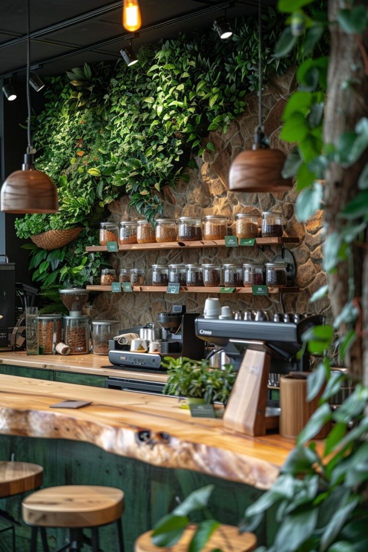 Cozy Cafe Design: A Harmonious Blend of Rustic Charm and Natural Elements