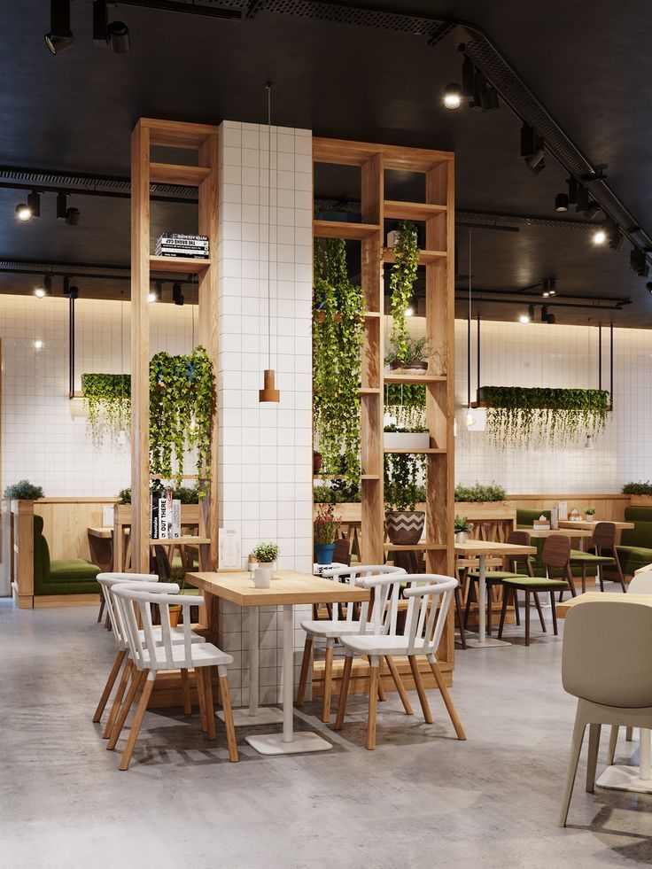 Modern Cafe Design: A Cozy Blend of Natural Elements and Contemporary Aesthetics