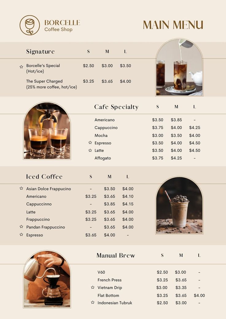 Coffee Cafe Menu Design