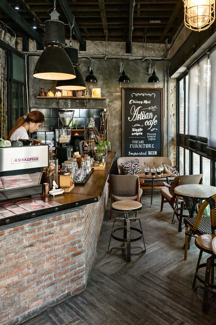 Charming Cafe with Rustic Design and Inviting Atmosphere