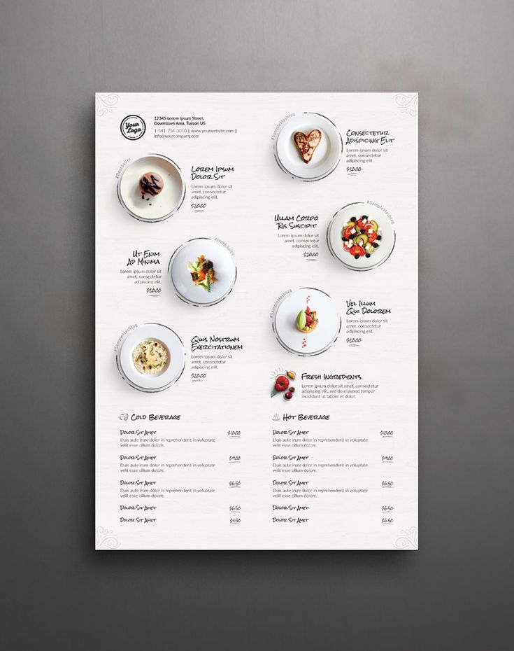 Modern Cafe Menu Design: Aesthetic Simplicity and Culinary Focus