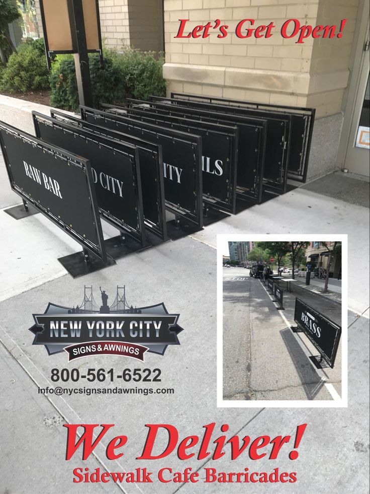 Modern Sidewalk Cafe Barricades Enhance Urban Outdoor Dining Atmosphere