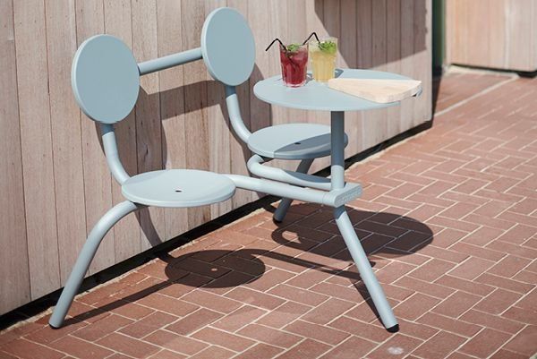 Playful and Modern Cafe Bench Design: Functional, Artistic, and Inviting