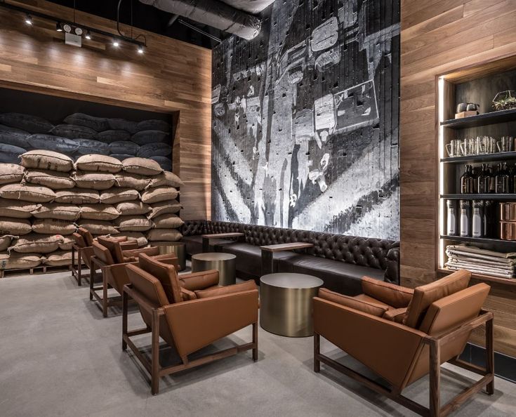 Contemporary Cafe Design: A Warm, Inviting Space Blending Natural Materials with Artistic Touches