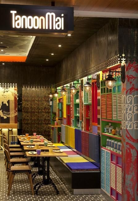 Vibrant and Eclectic Cafe Design: A Colorful Haven for Casual Dining and Gatherings