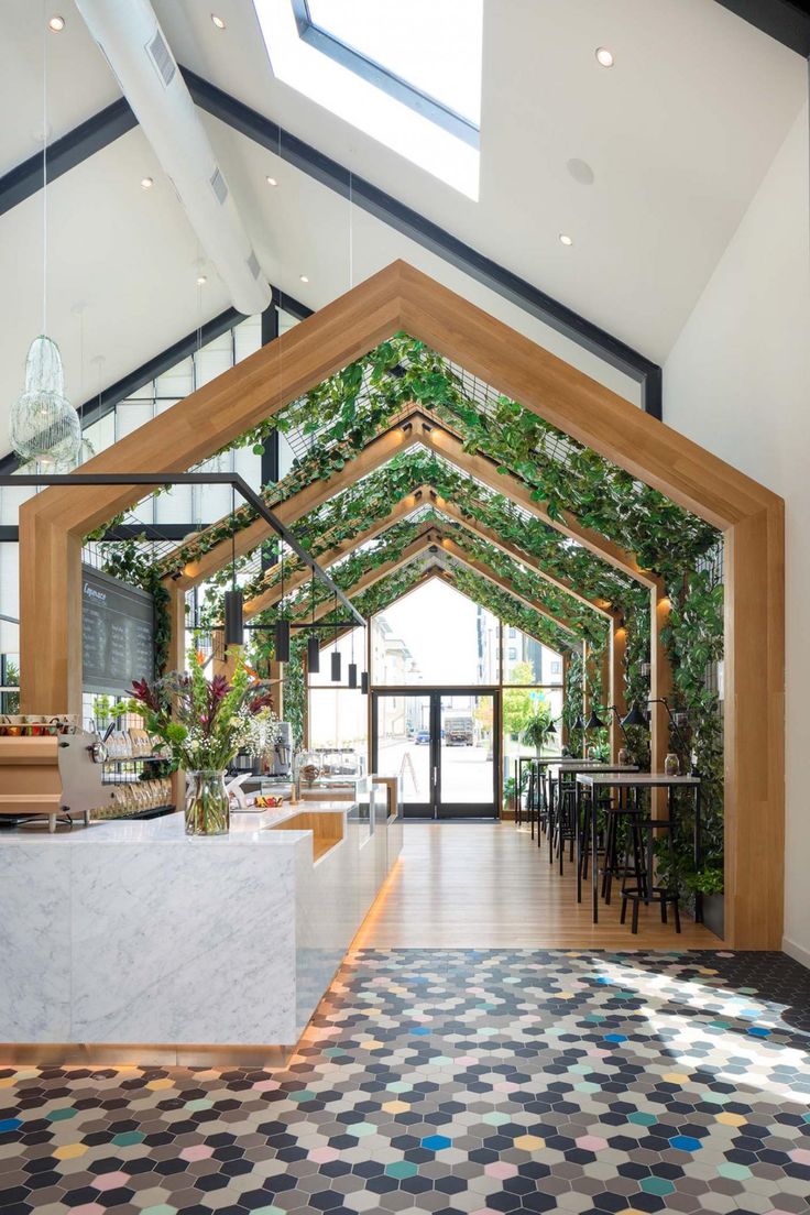 Modern Cafe Design Blends Warmth and Nature with Contemporary Elegance