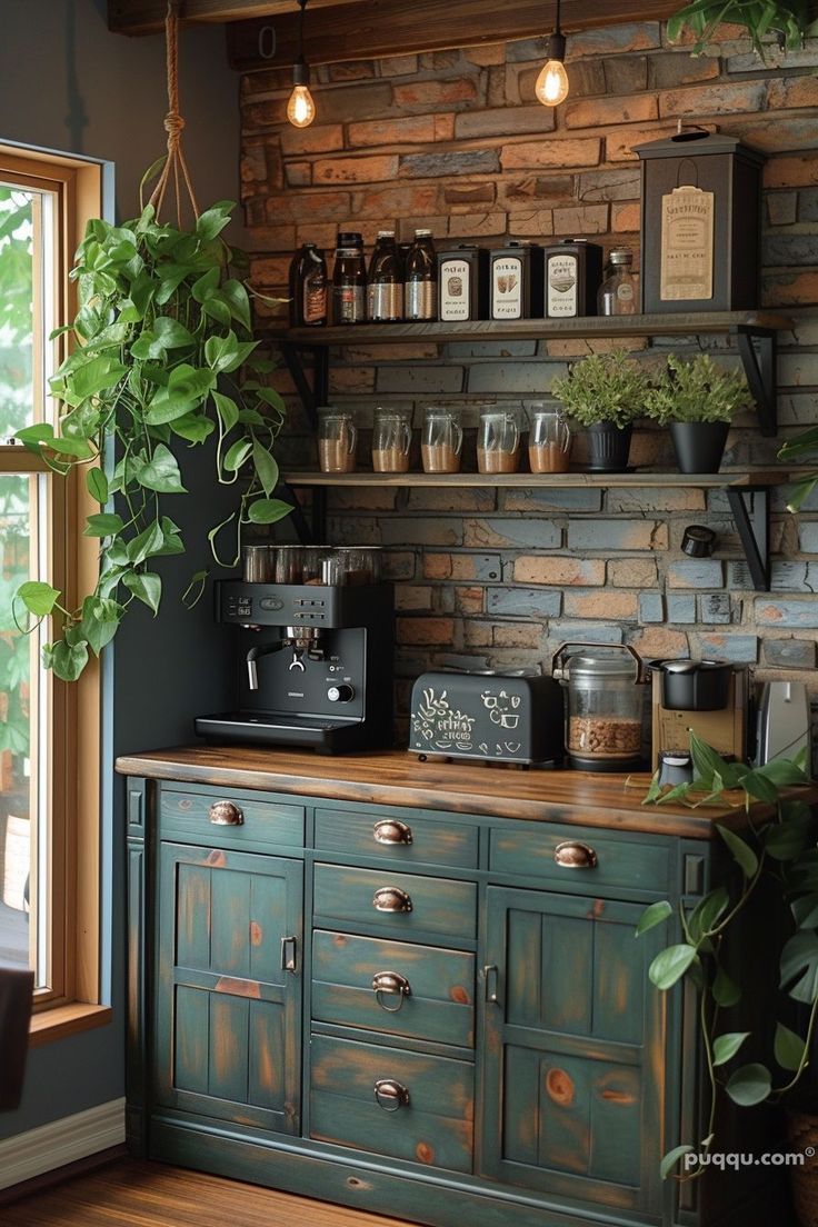 Cozy Cafe Design: Rustic Charm Meets Modern Elegance in a Welcoming Nook