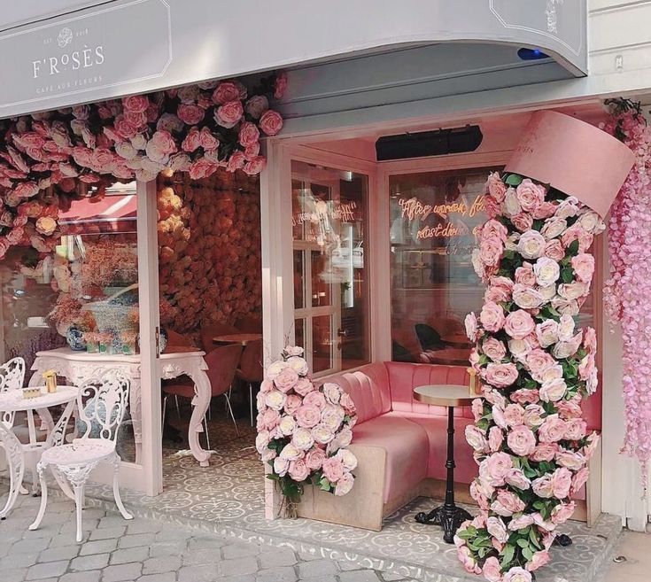 Whimsical Cafe Design with Floral Charm and Cozy Atmosphere