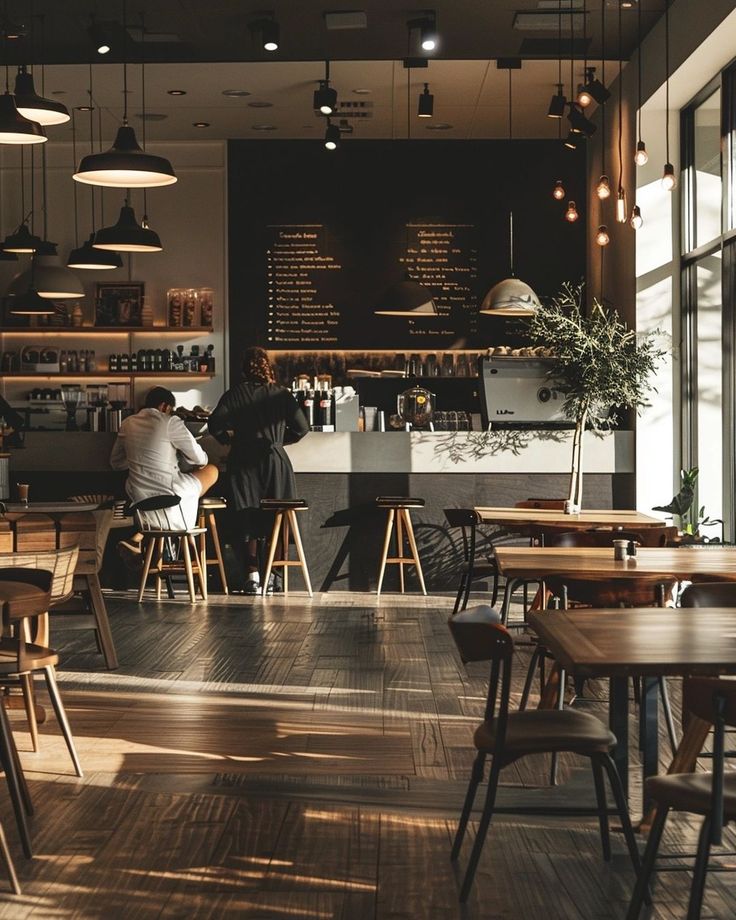 Inviting Cafe Design: Natural Light, Cozy Aesthetics, and Artistic Touches