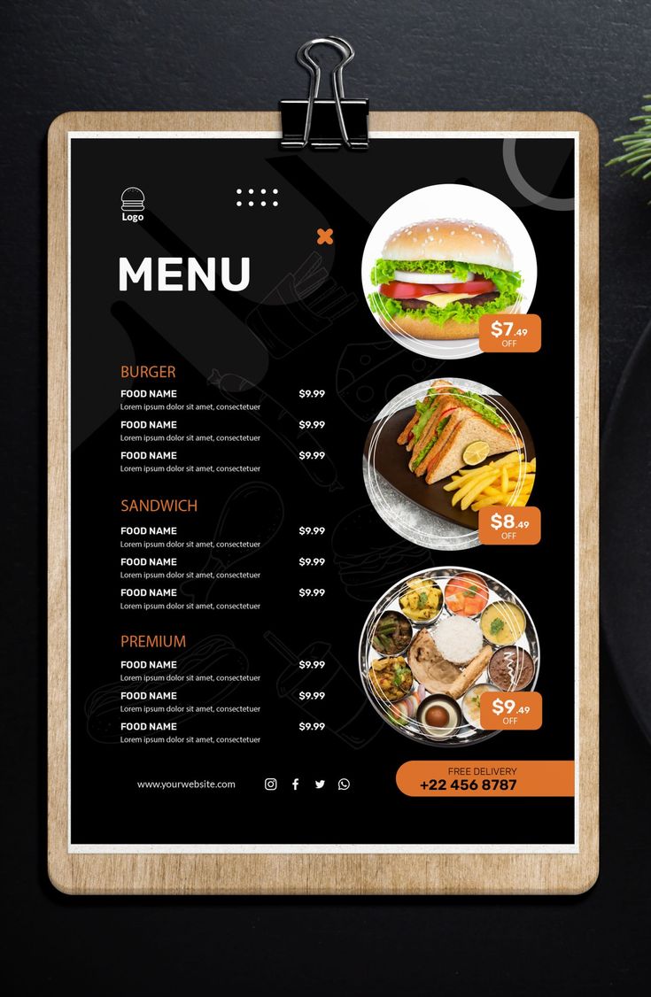 Sleek Modern Cafe Menu Design Balances Contemporary Aesthetics with Rustic Charm