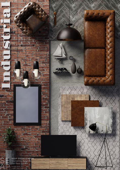 Inviting Industrial Cafe Design Blends Comfort and Style with Textured Elements