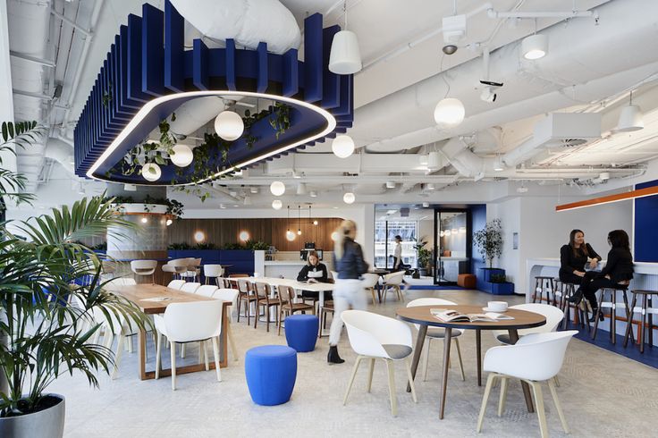 Modern Cafe Design: A Bright and Versatile Space for Relaxation and Social Engagement