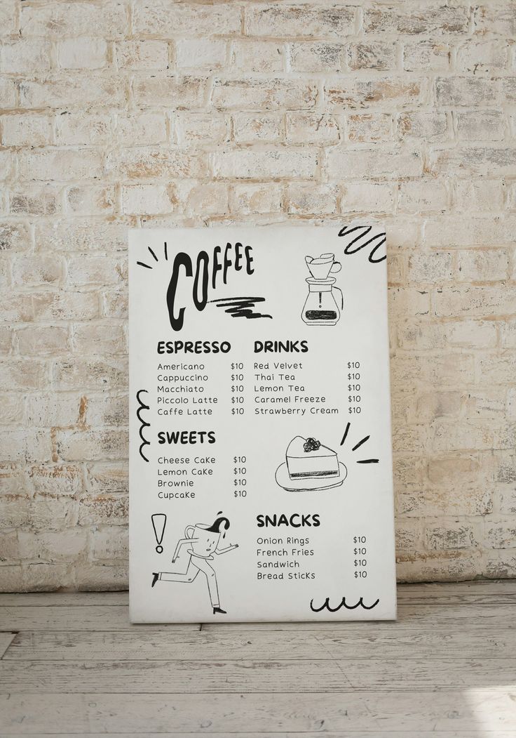 Rustic Cafe Design Blends Warmth and Modernity with Inviting Atmosphere and Whimsical Menu Illustrations