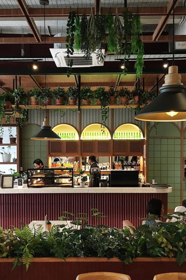 Inviting Cafe Design Merges Natural Elements with Modern Comforts for a Cozy Atmosphere