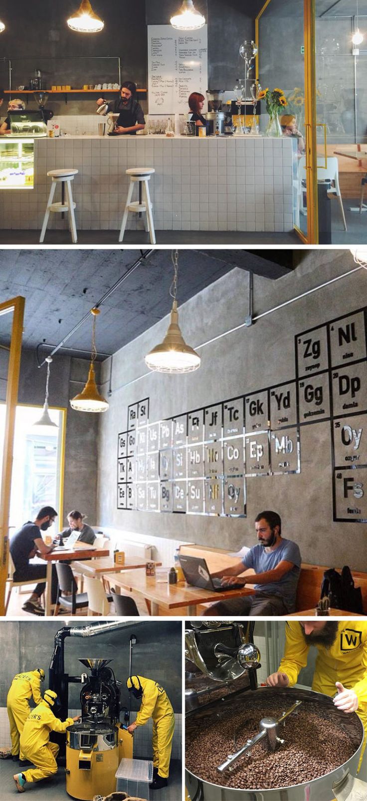 Contemporary Cafe Design Blend: Industrial Elements Meet Cozy Ambiance