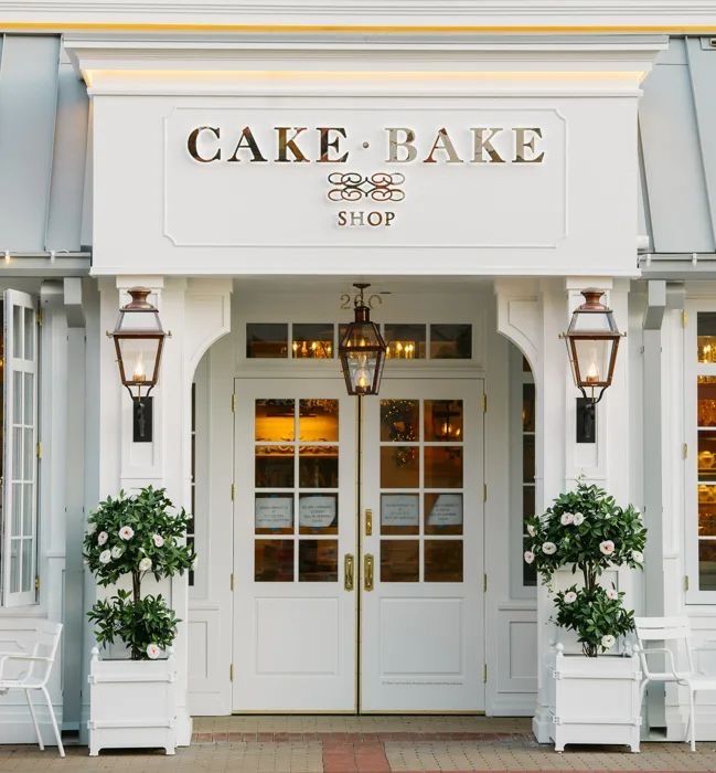 Charming Cafe Entrance Blends Classic Elegance with Modern Appeal