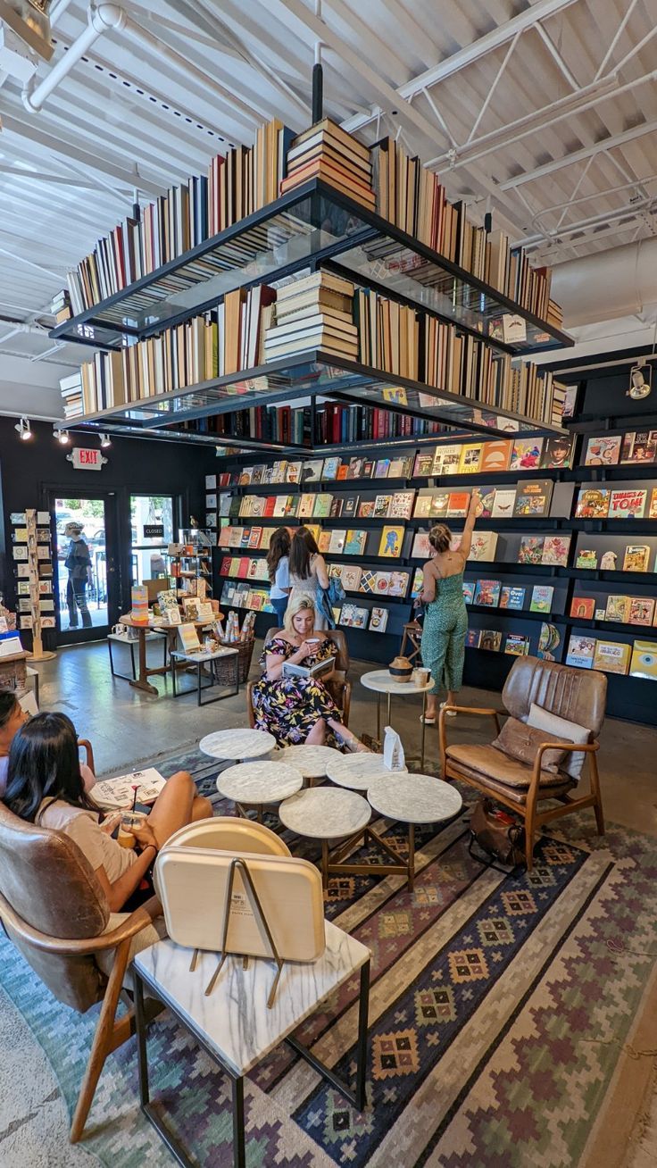 Cozy Cafe-Bookstore Blends Inviting Atmosphere with Whimsical Book Installation