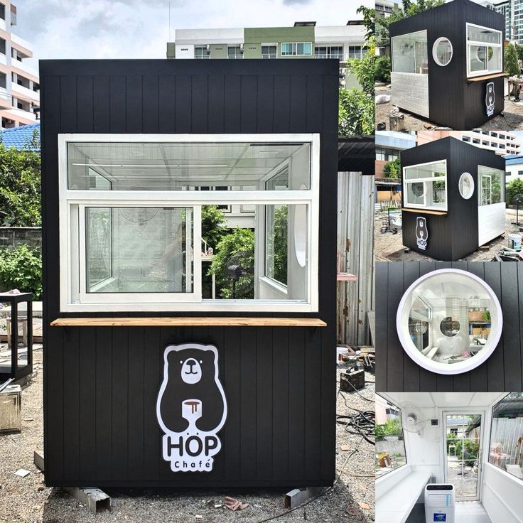 Modern Kiosk Cafe Design Emphasizing Minimalism and Customer Engagement