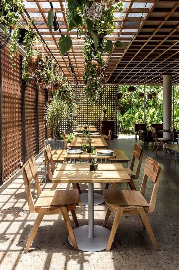 Inviting Cafe Design: A Bright, Nature-Integrated Space with Modern Comfort and Community Vibe