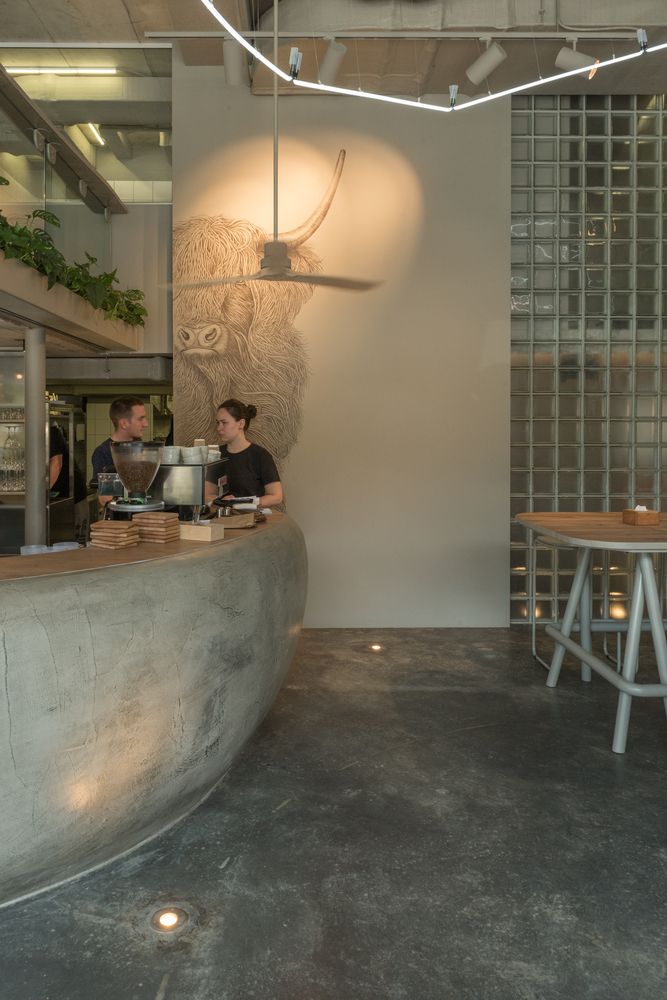 Modern Cafe Blends Minimalist Design with Welcoming Atmosphere and Natural Elements