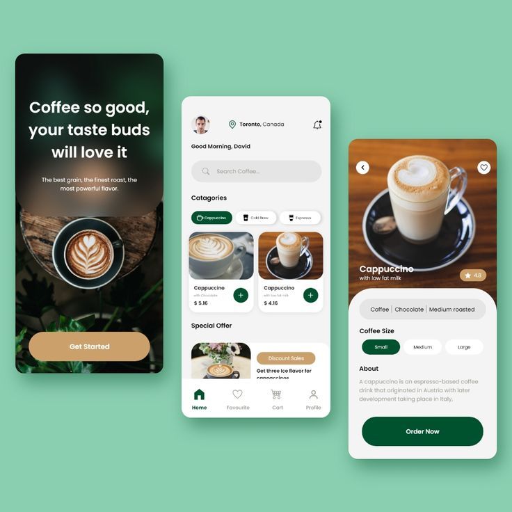 Modern Cafe App Design: A Cozy, User-Friendly Experience for Coffee Enthusiasts