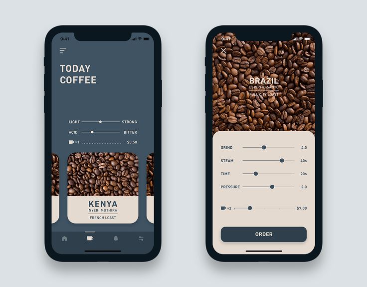 Modern Cafe Design: A Mobile Interface for Tailored Coffee Experiences