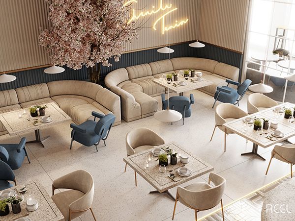 Elegant Cafe Design: A Harmonious Blend of Modernity and Comfort