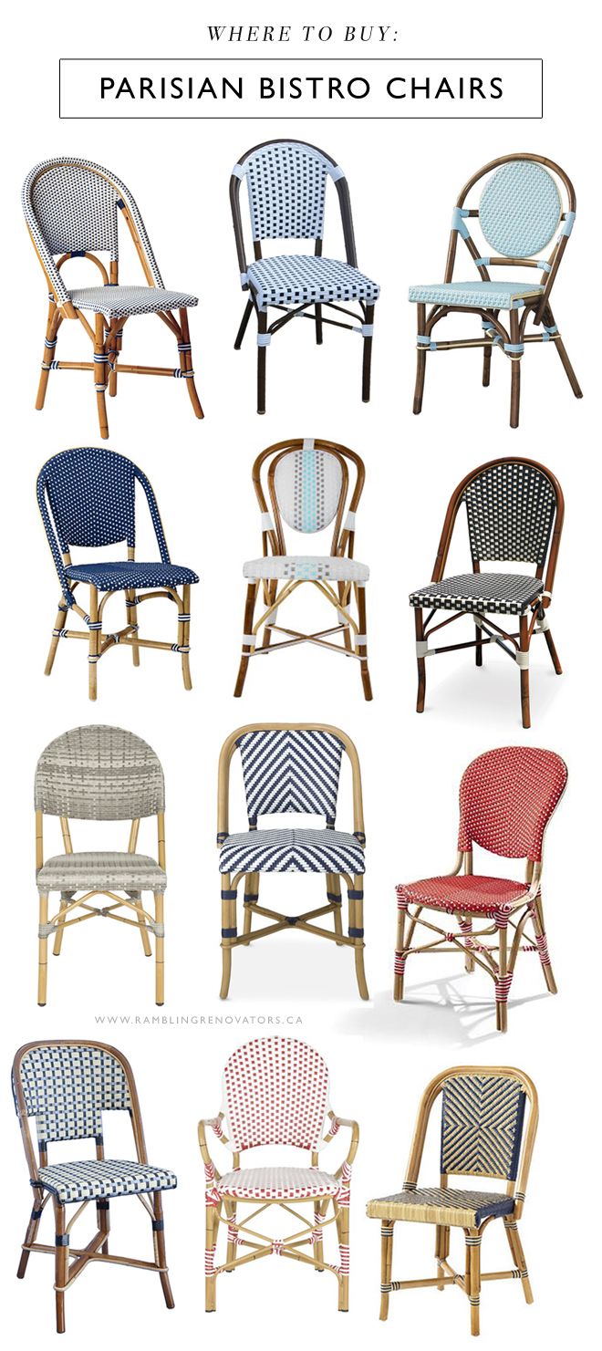 Charming Parisian Bistro Chairs: A Fusion of Style and Cozy Ambiance