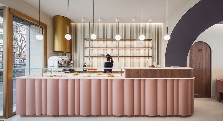 Modern Cafe Design Blends Cozy Ambiance with Stylish Architectural Elements