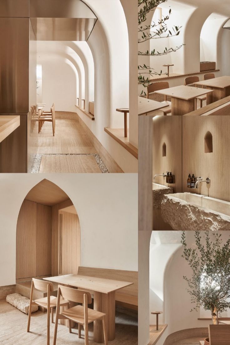 Minimalist Cafe Design Emphasizes Tranquility with Earthy Tones and Natural Materials