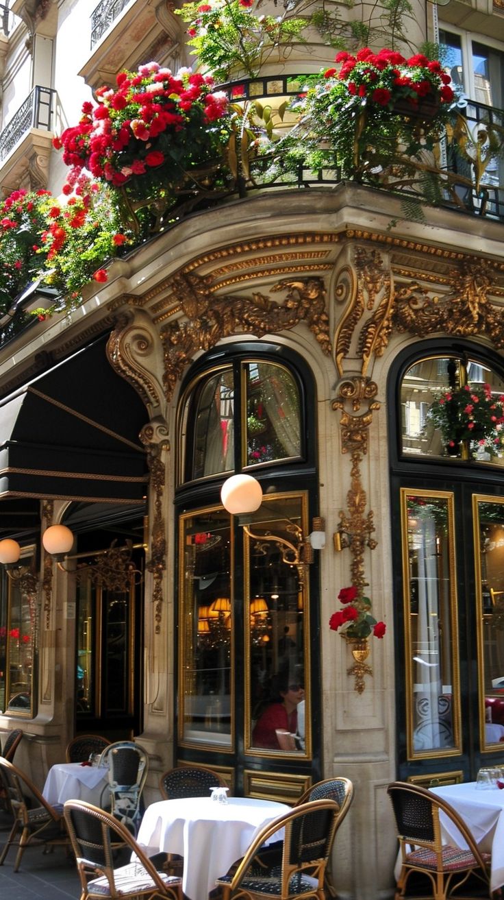 Charming Parisian Cafe: A Harmonious Blend of Elegance and Warmth