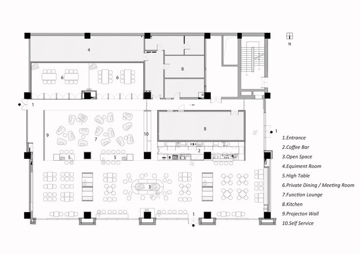 Cafe Design: Spacious, Inviting Atmosphere with Versatile Zones for Community Interaction