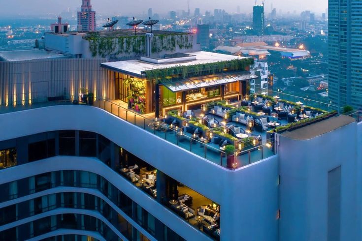 Modern Rooftop Cafe Design: A Harmonious Fusion of Nature and Contemporary Architecture