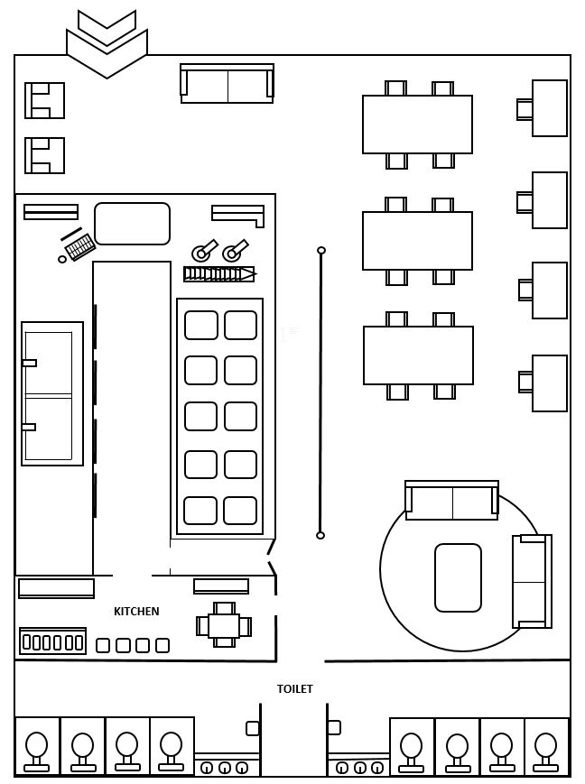 Efficient Cafe Design Balances Functional Layout with Inviting Atmosphere