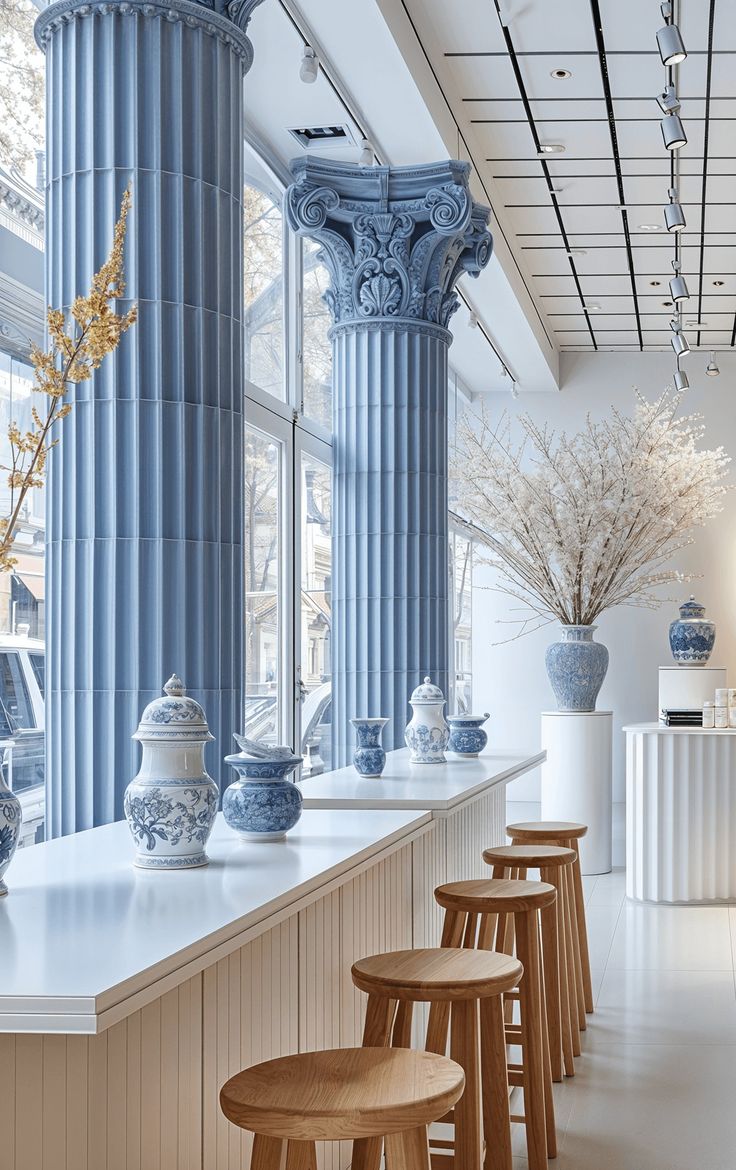 Elegant Cafe Design: A Harmonious Blend of Contemporary Aesthetics and Classic Charm